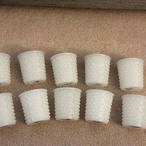 Sur La Table White Textured Candle Holders